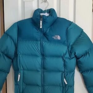 The North Face 96 Retro Nuptse 700 Turquoise Down Puffer Coat/ Jacket